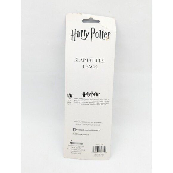 Sealed Harry Potter Slap Rulers Bracelets 4 Pack Slytherin Gryffindor - Picture 3 of 4